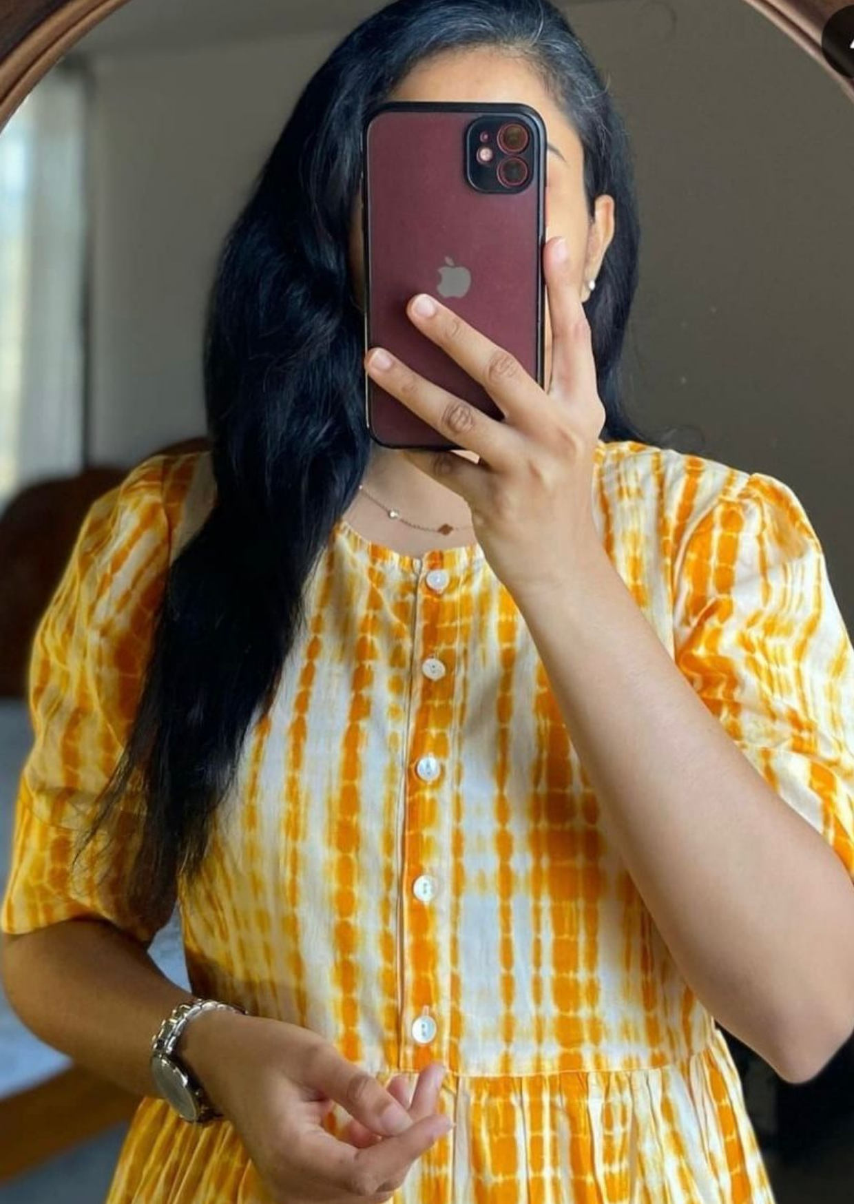 sunny essential tie-dye cotton dress