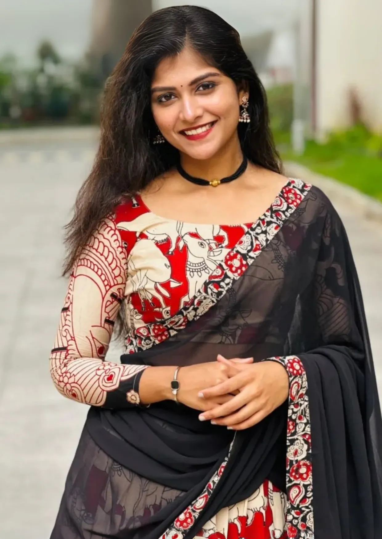 kalamkari heritage riyon cotton lehenga choli set - yooneck