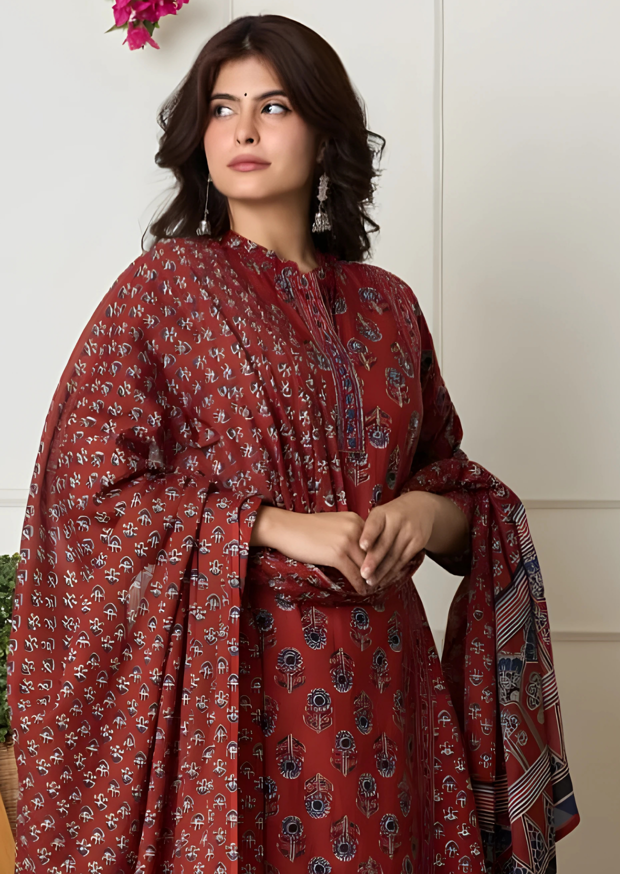 dreamy movie set flair cotton printed suit set - yooneck