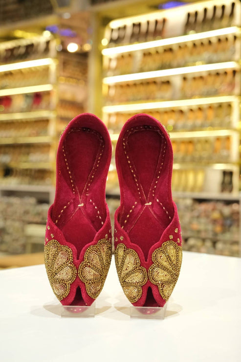 rani mehr bridal velvet jutti