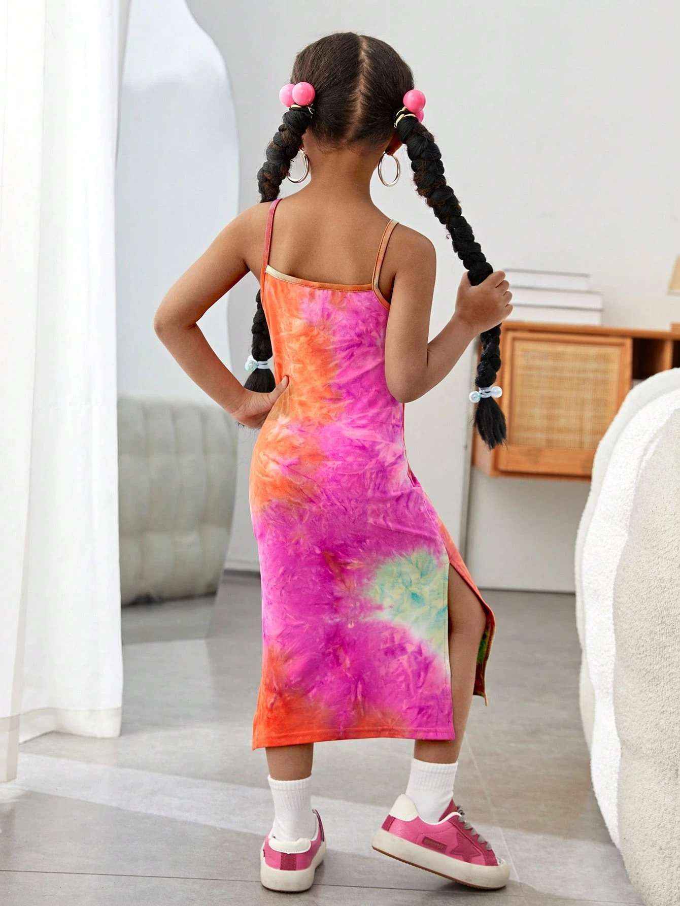 lil’ diva rainbow swirl dress - yooneck