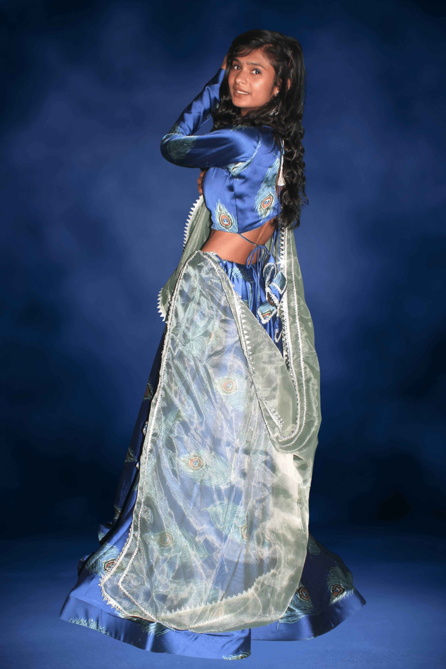 mayuri royale satin lehenga set - yooneck