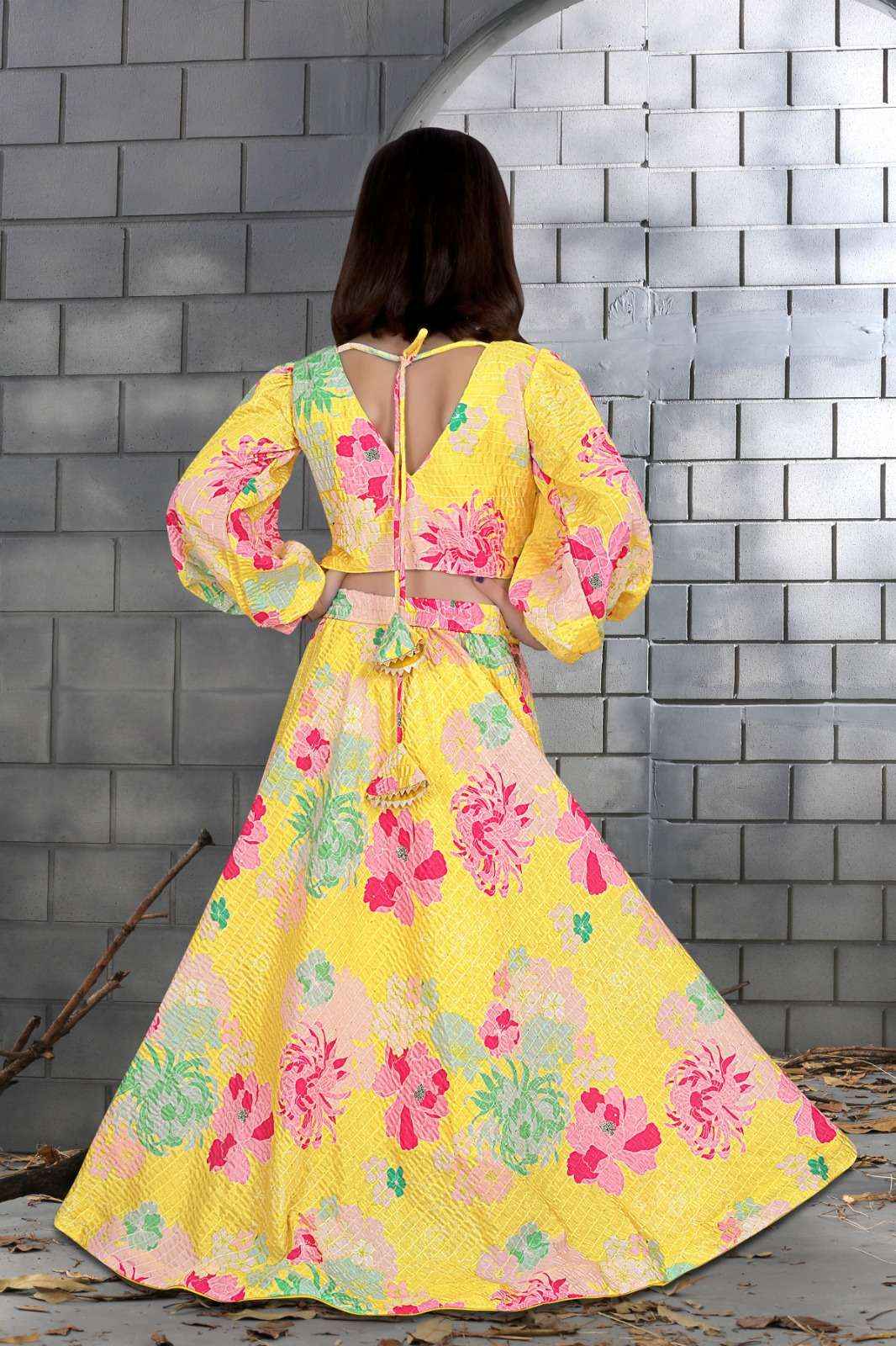sunshine swag bloom boom lehenga set - yooneck