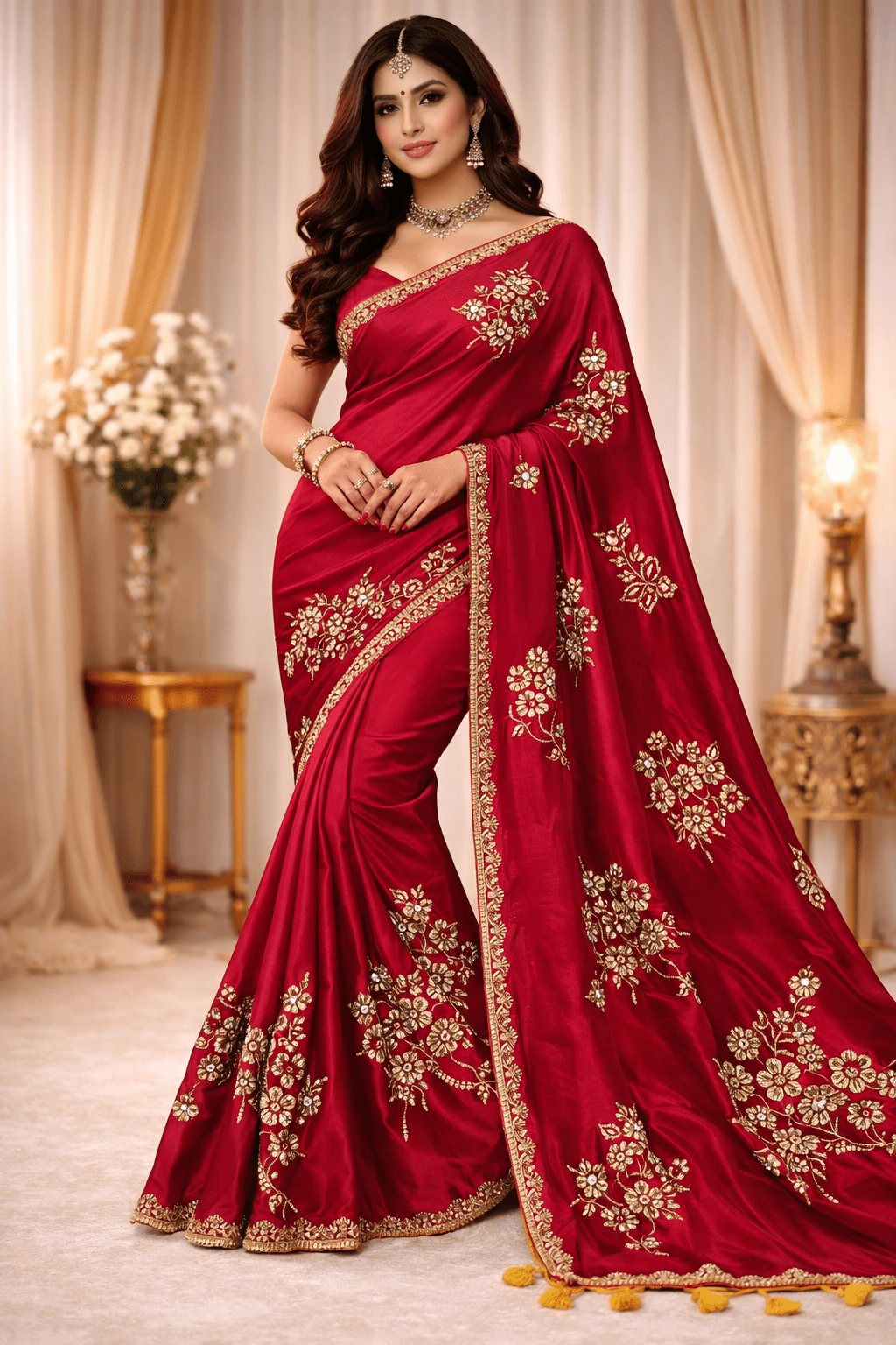 Hand Work Saree - Yooneck