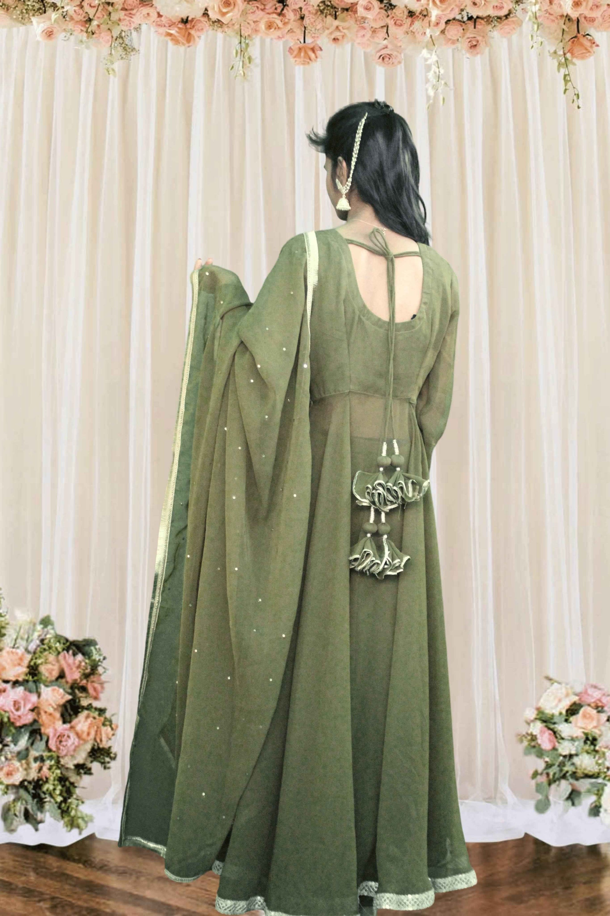 Heena Green Anarkali Suit Set
