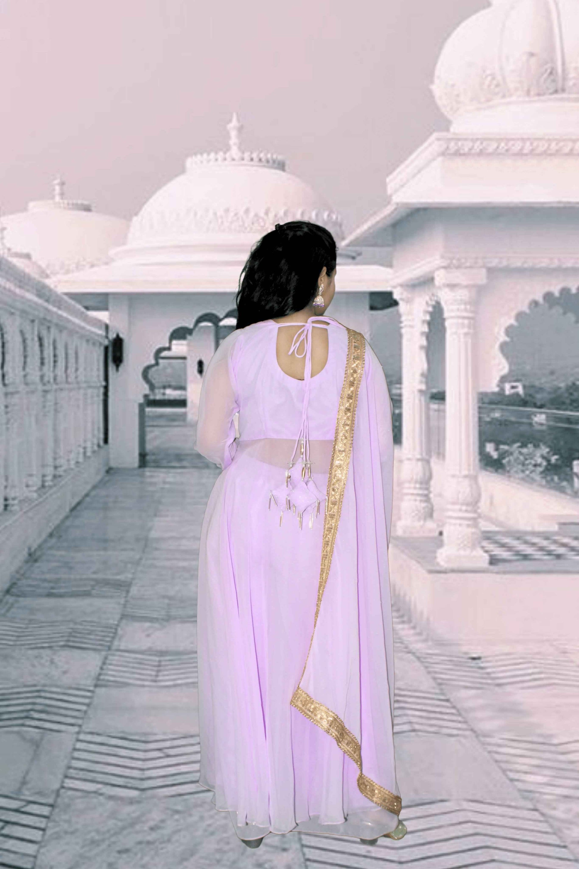 Shagun Lilac Anarkali Suit Set