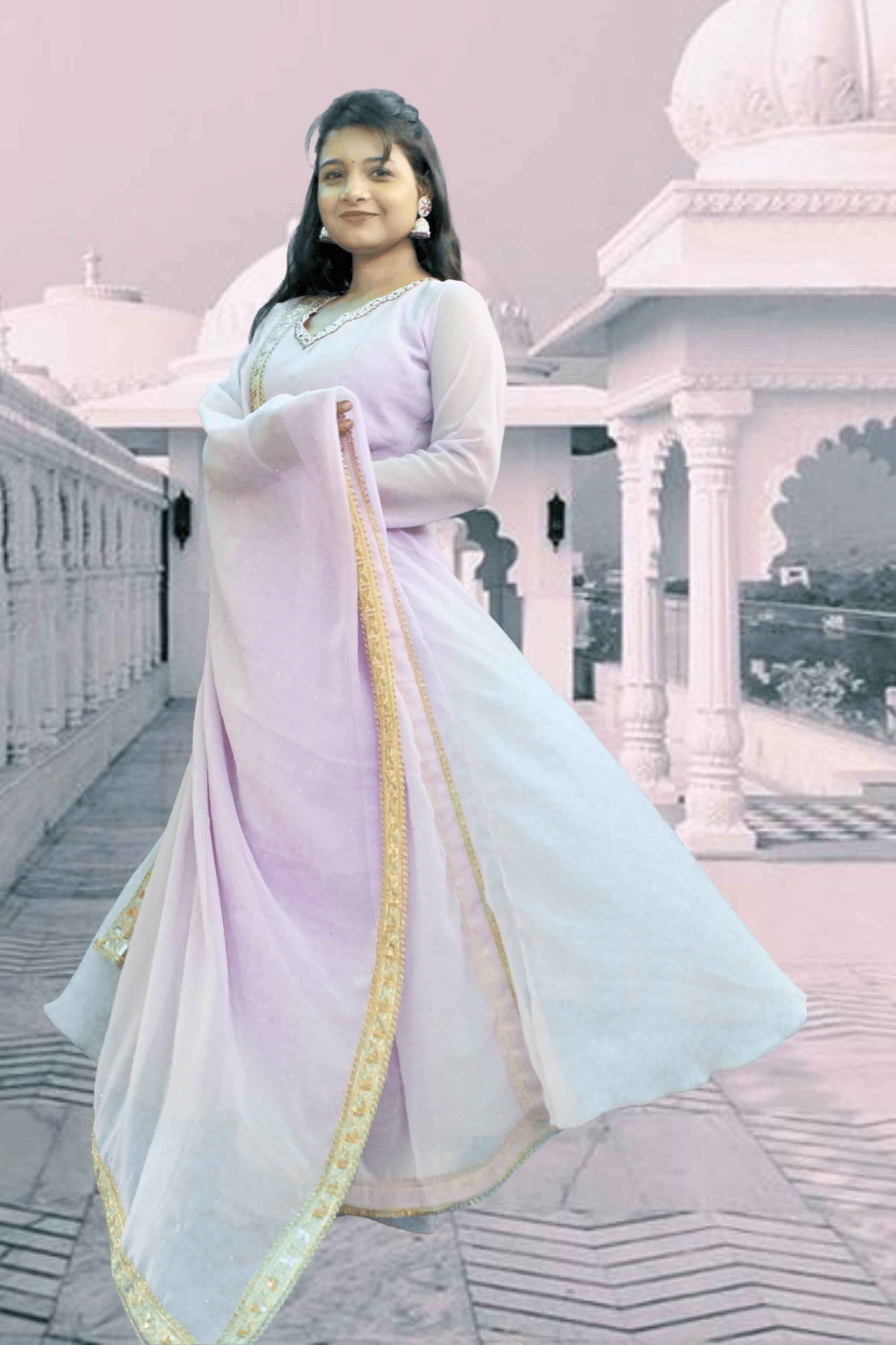 Shagun Lilac Anarkali Suit Set