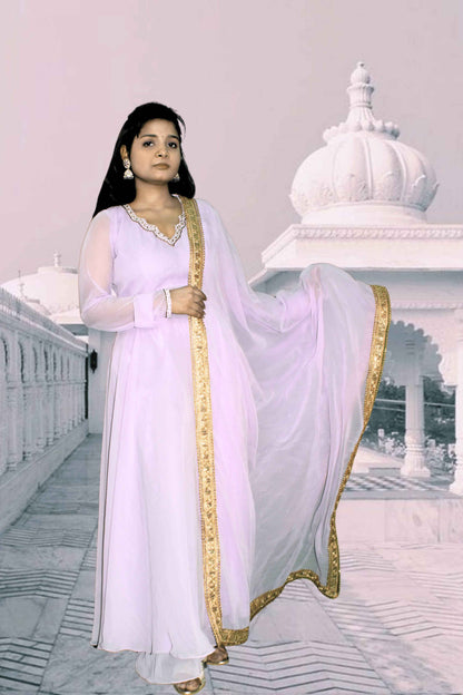Shagun Lilac Anarkali Suit Set