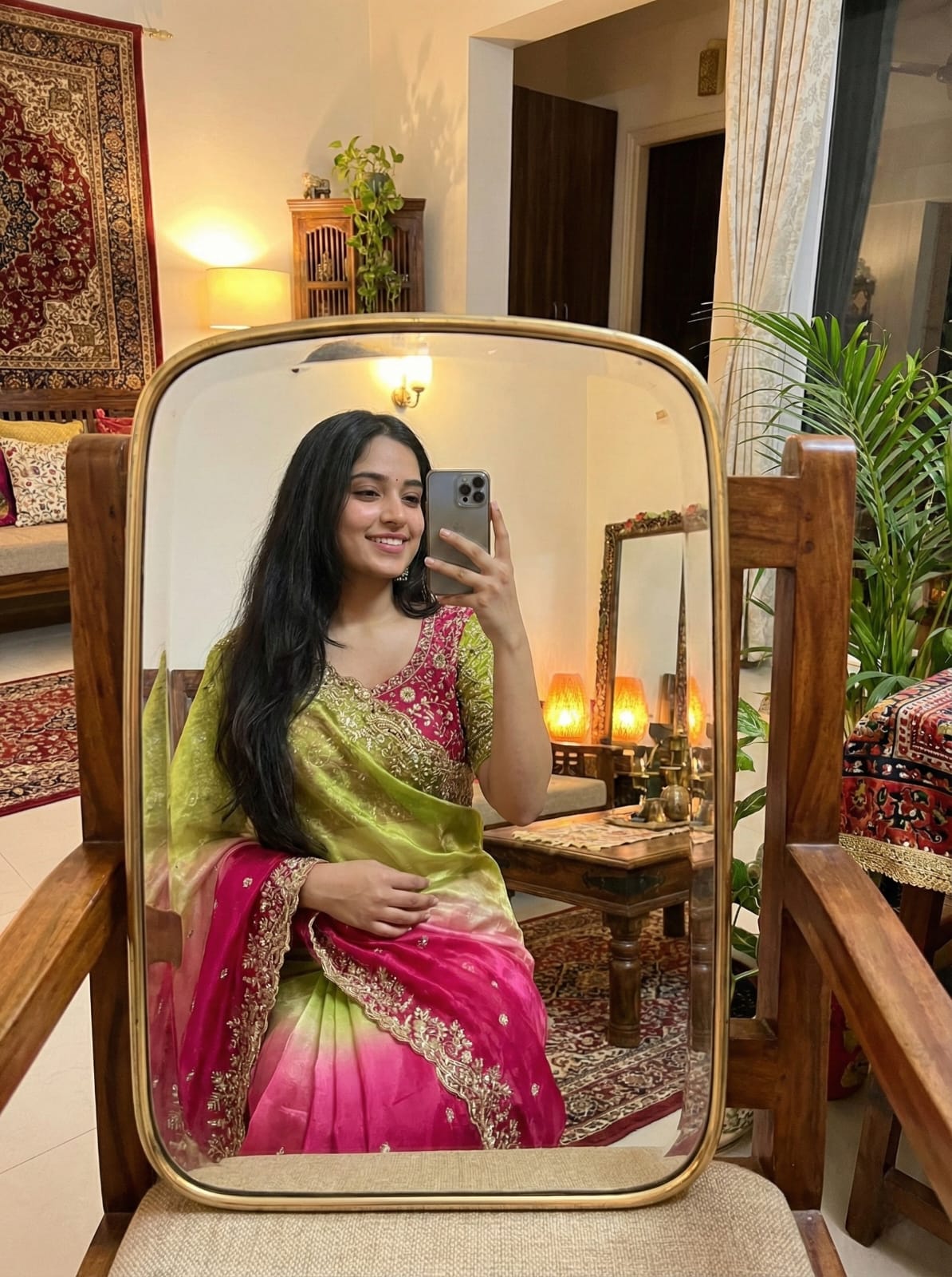 gulharit rangleher designer saree