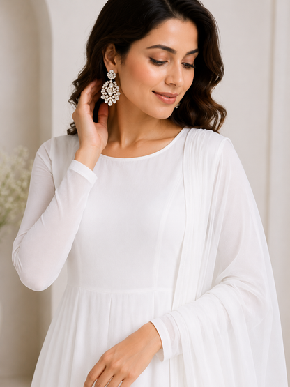 Pavitra Georgette Anarkali Kurta Palazzo Set with Dupatta