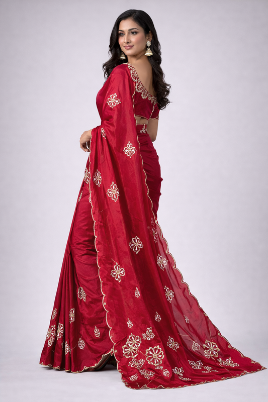 RaniRoop Khatli Handcrafted  Silk Saree