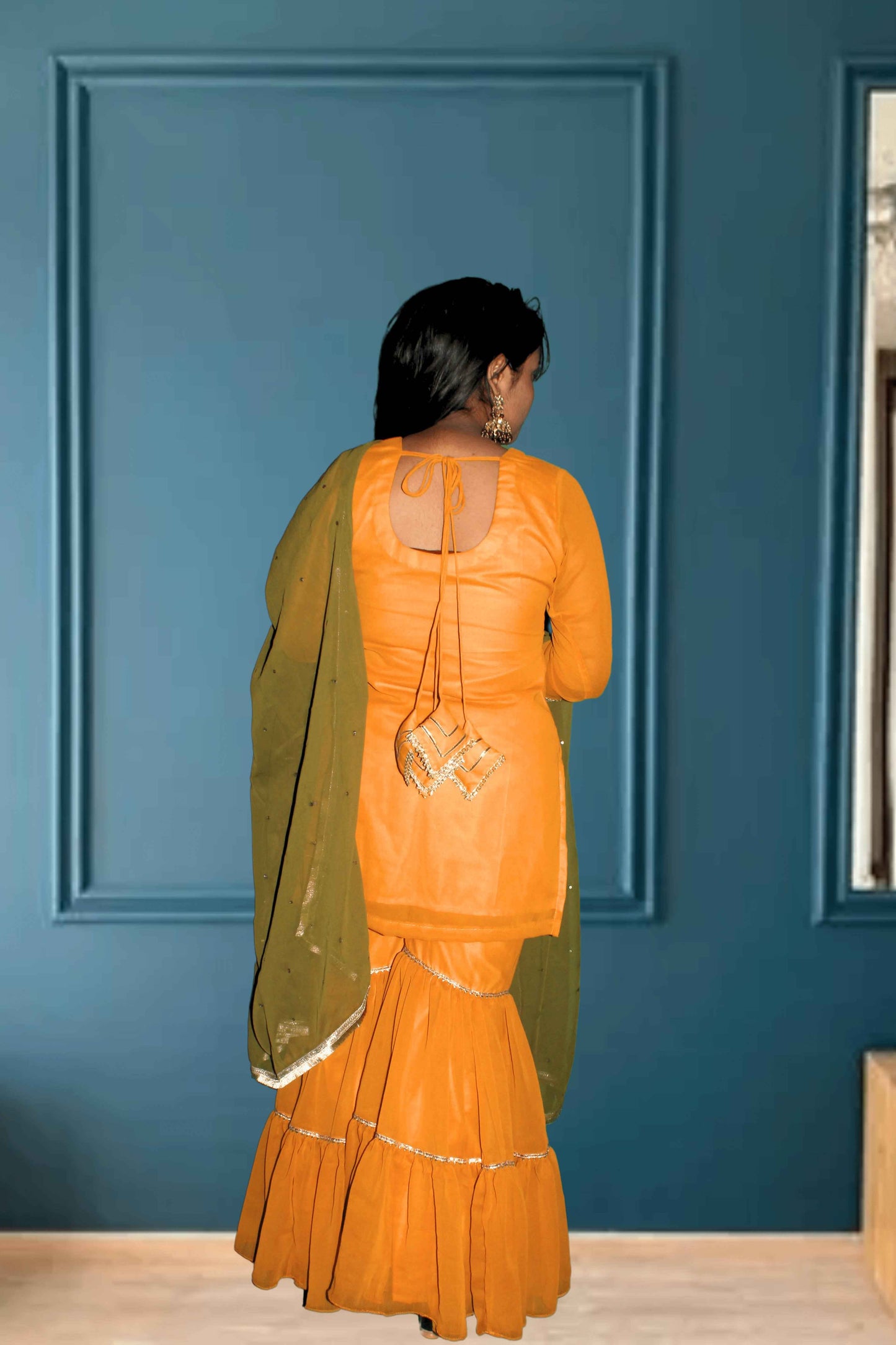 mustard bliss georgette sharara set