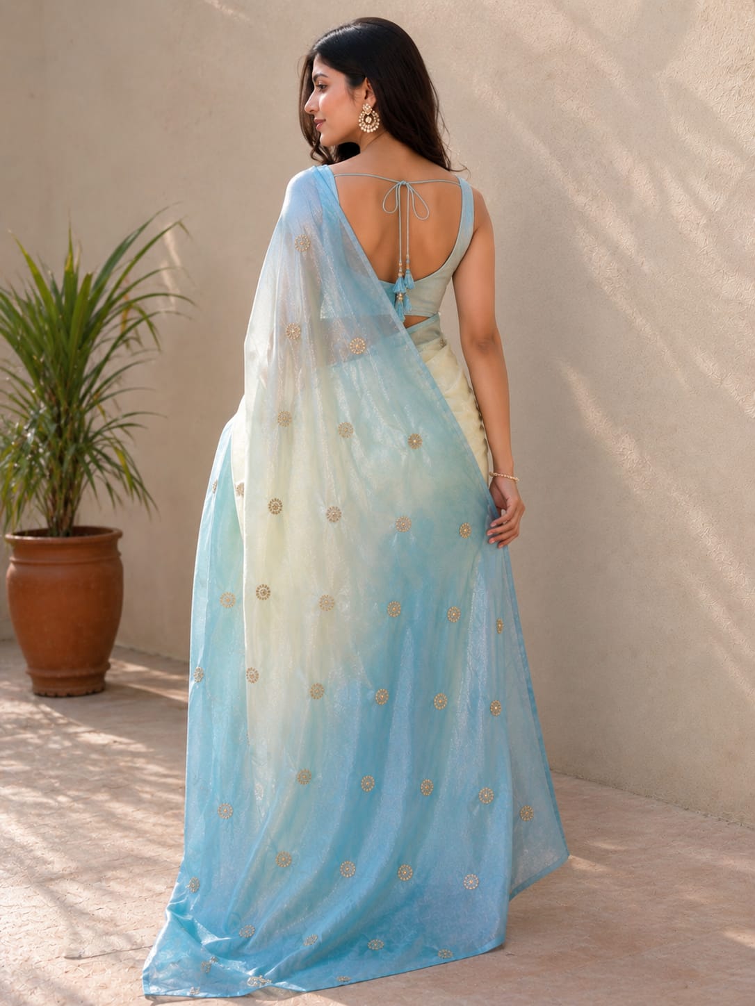 neelegulab fandy silk saree