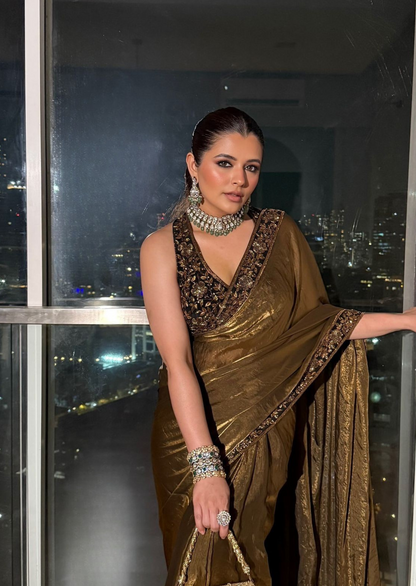 Noor-E-Zehra Space Silk Saree Set