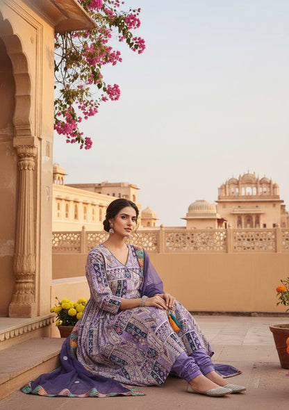 Ira Lavender Angrakha Suit Set
