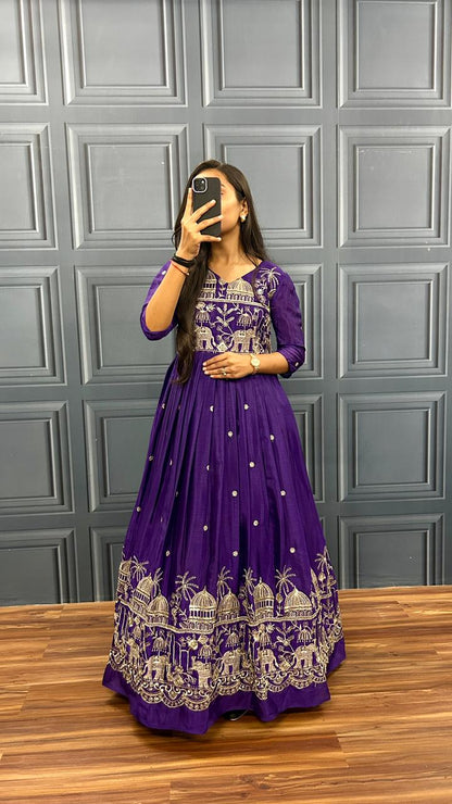 Avni Royal Amethyst Gown