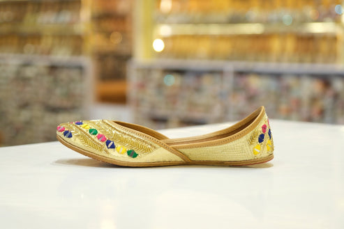 rangtara gold festive jutti