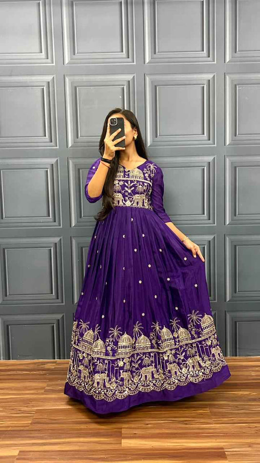 Avni Royal Amethyst Gown - Yooneck