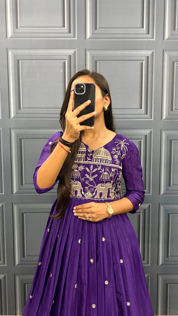 avni royal amethyst gown