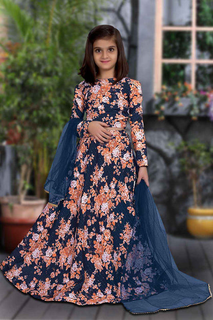 Blossom Babe Vibe Floral Festive Spin Lehenga Set - Yooneck