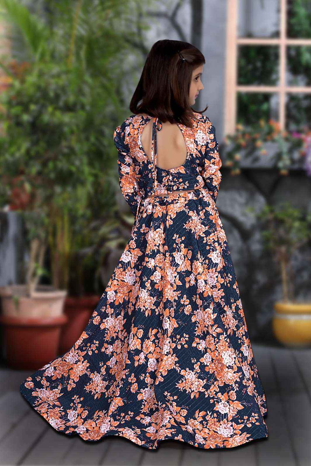 Blossom Babe Vibe Floral Festive Spin Lehenga Set - Yooneck