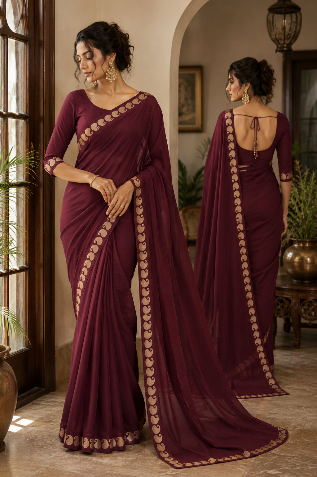 Niharika Viscose Georgette Saree - Yooneck