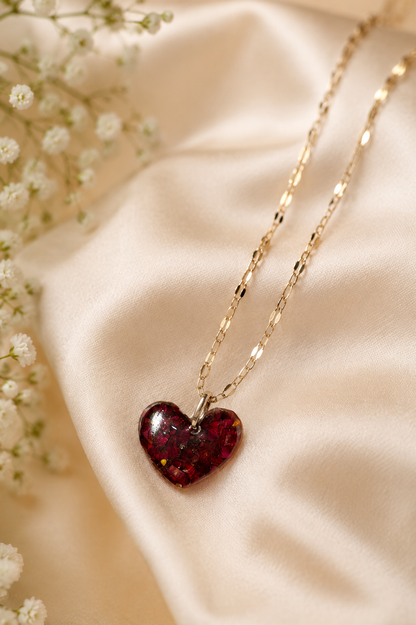 Crimson Heart Keepsake Necklace