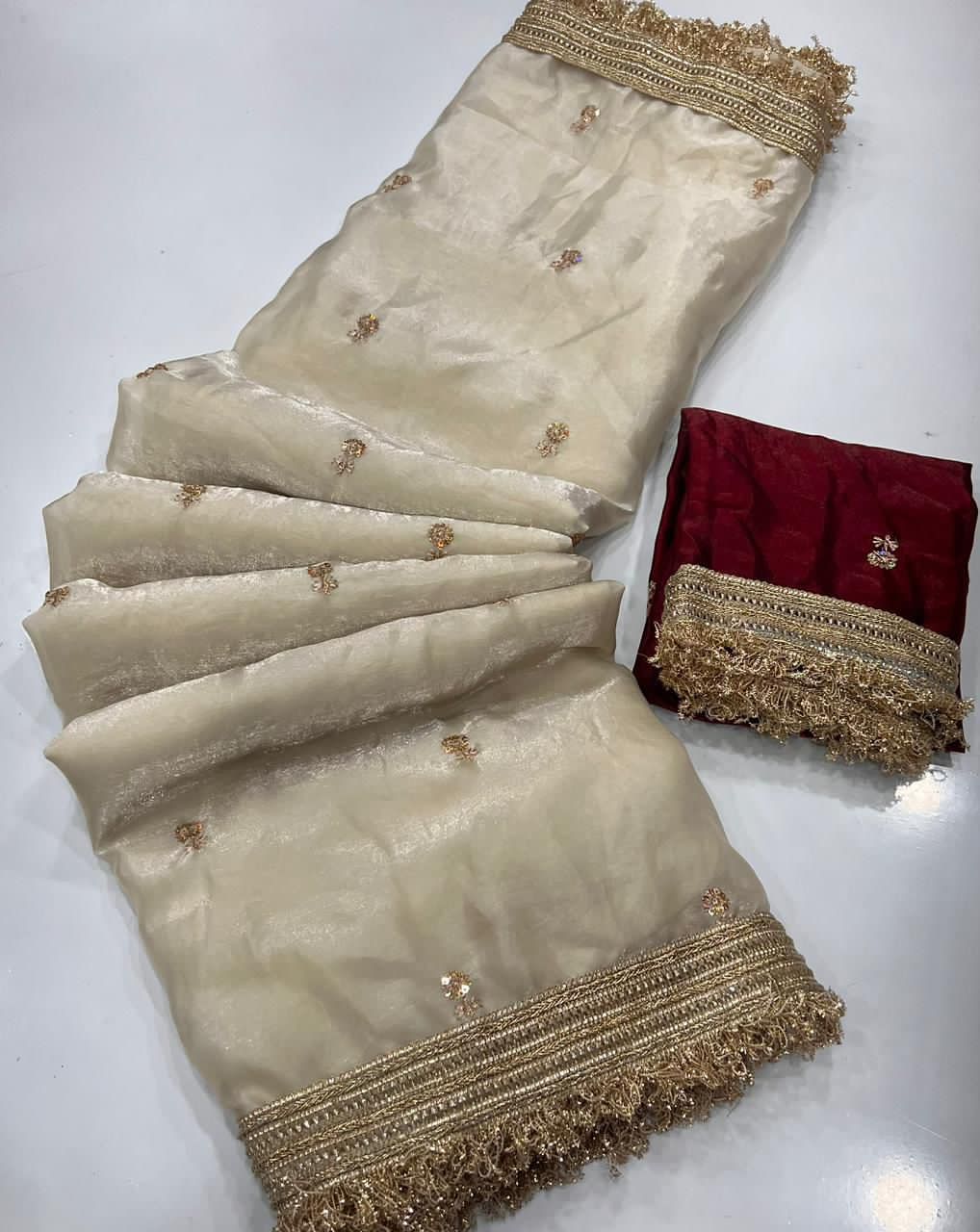 rajrani shwetambara space silk saree