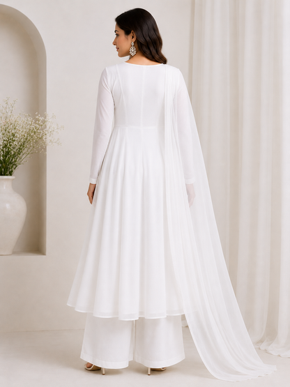 Pavitra Georgette Anarkali Kurta Palazzo Set with Dupatta