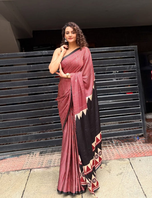 Raktima Rekha Modal Silk Saree