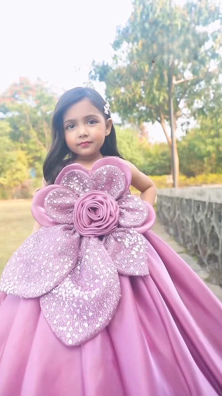 gungun princess floral designer kids gown - yooneck