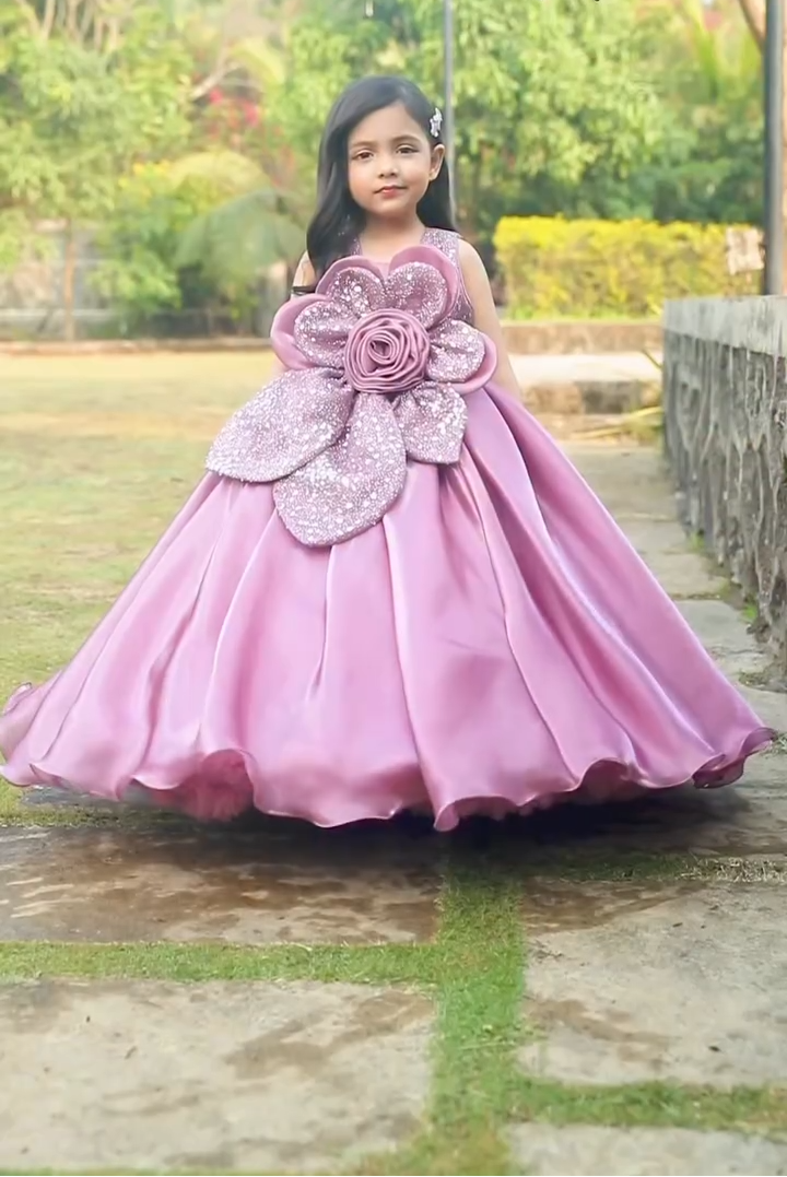 gungun princess floral designer kids gown - yooneck