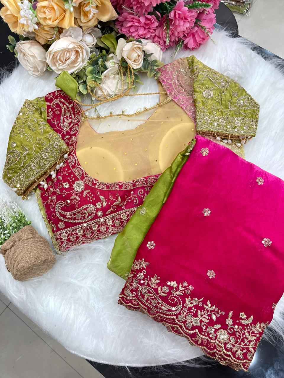 GulHarit RangLeher Designer Saree - Yooneck