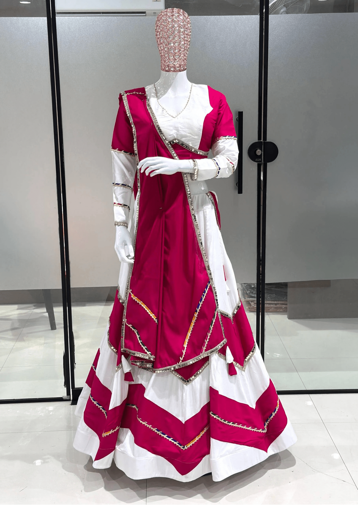 Gulnaar Rayon Cotton Lehenga Set - Yooneck