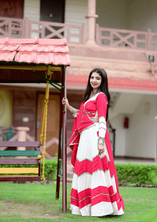 Gulnaar Rayon Cotton Lehenga Set - Yooneck