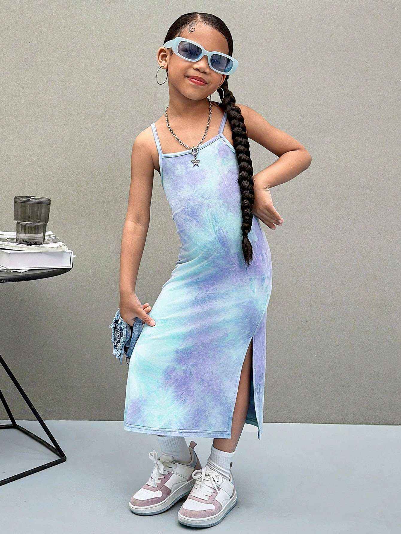 Chill Vibes Ice Pop Swirl Tie-Dye Midi Dress