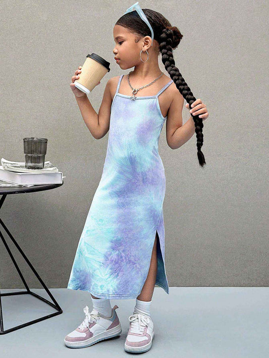 Chill Vibes Ice Pop Swirl Tie-Dye Midi Dress