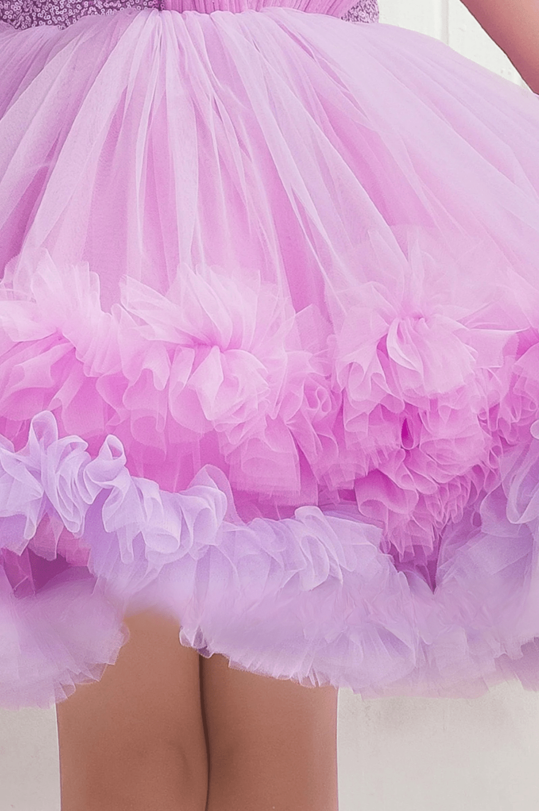 mini mehfil frill designer kids party dress - yooneck