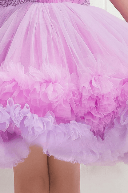 Mini Mehfil Frill Designer Kids Party Dress - Yooneck