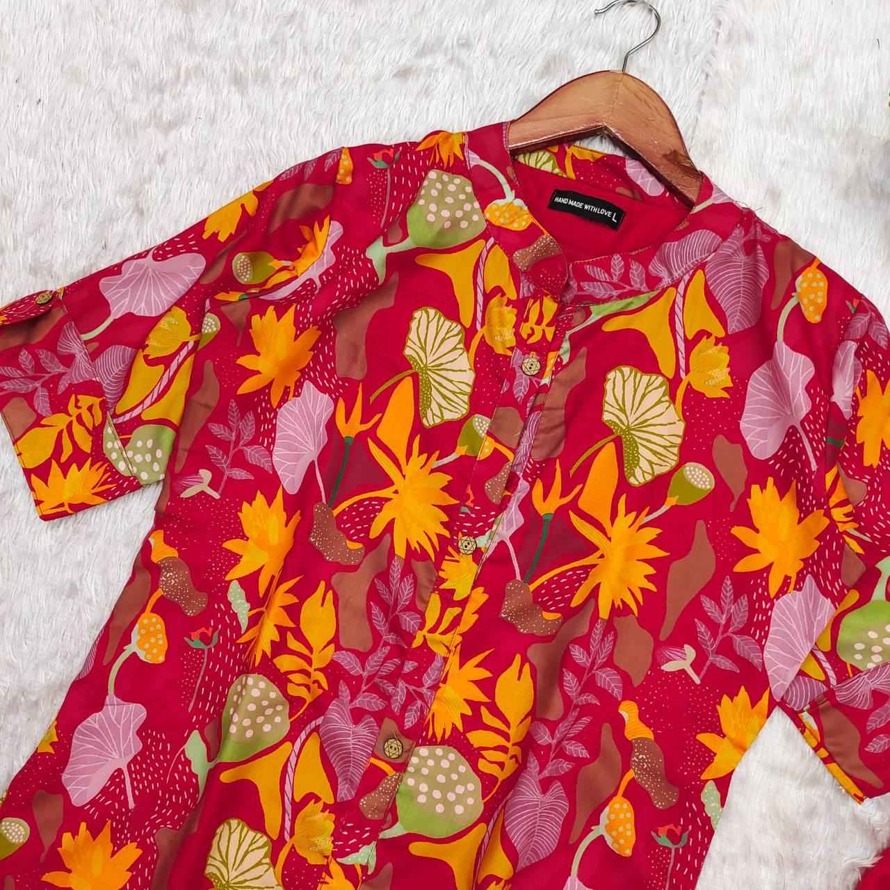 naira autumn a-line kurti set - yooneck