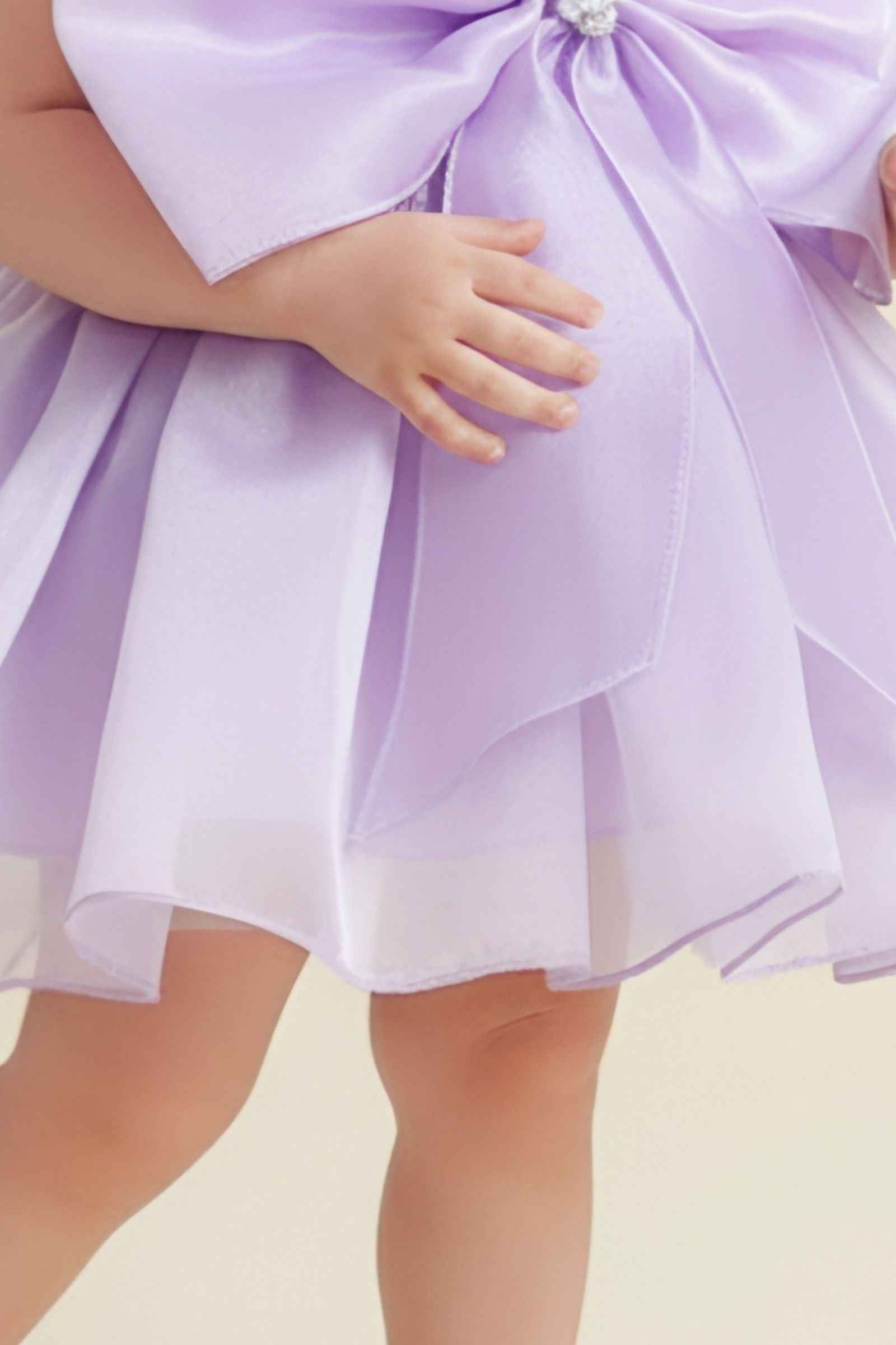 Nanha Swag Bow Designer Baby Dress - Yooneck