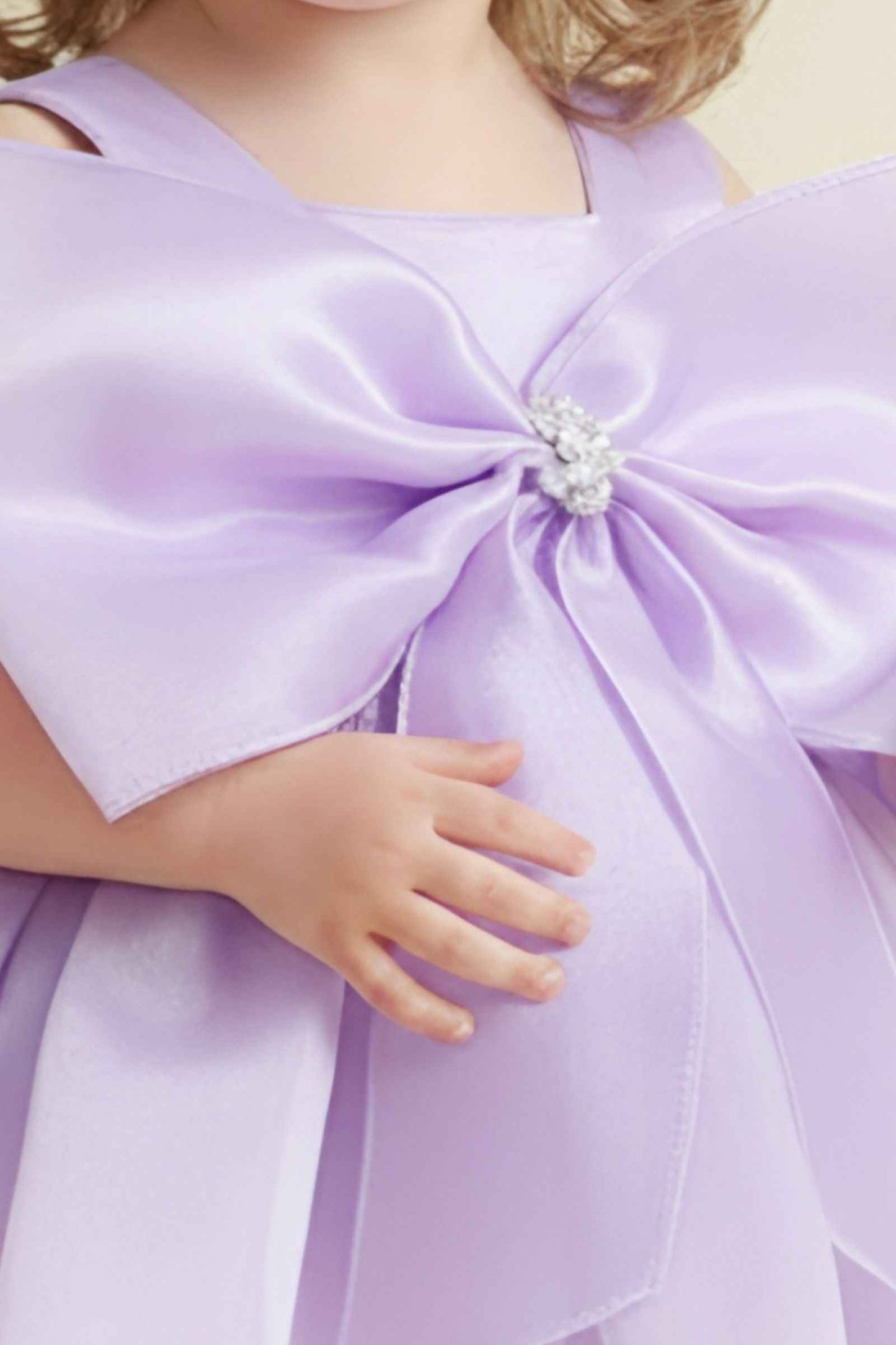 nanha swag bow designer baby dress - yooneck