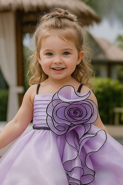 Pari Floral Designer Kids Party Dress - Yooneck
