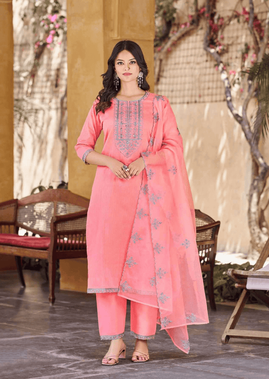 Peach Please! Blossom Kurti Set - Yooneck