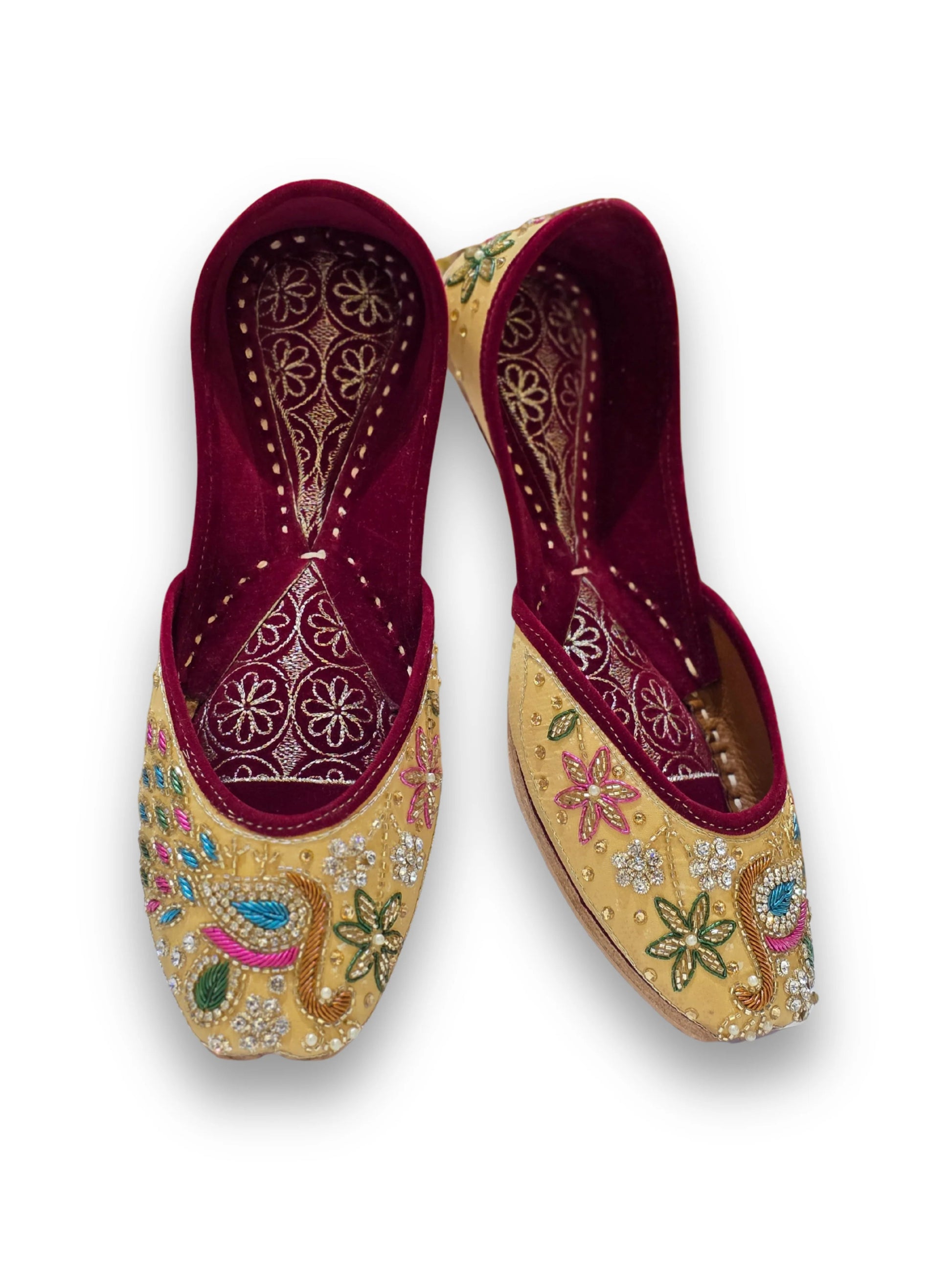 Phoolkari Royale Embellished Jutti - Yooneck