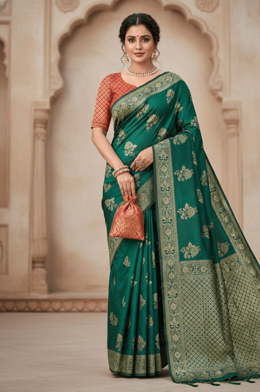 rajrani soft silk jacquard saree - yooneck