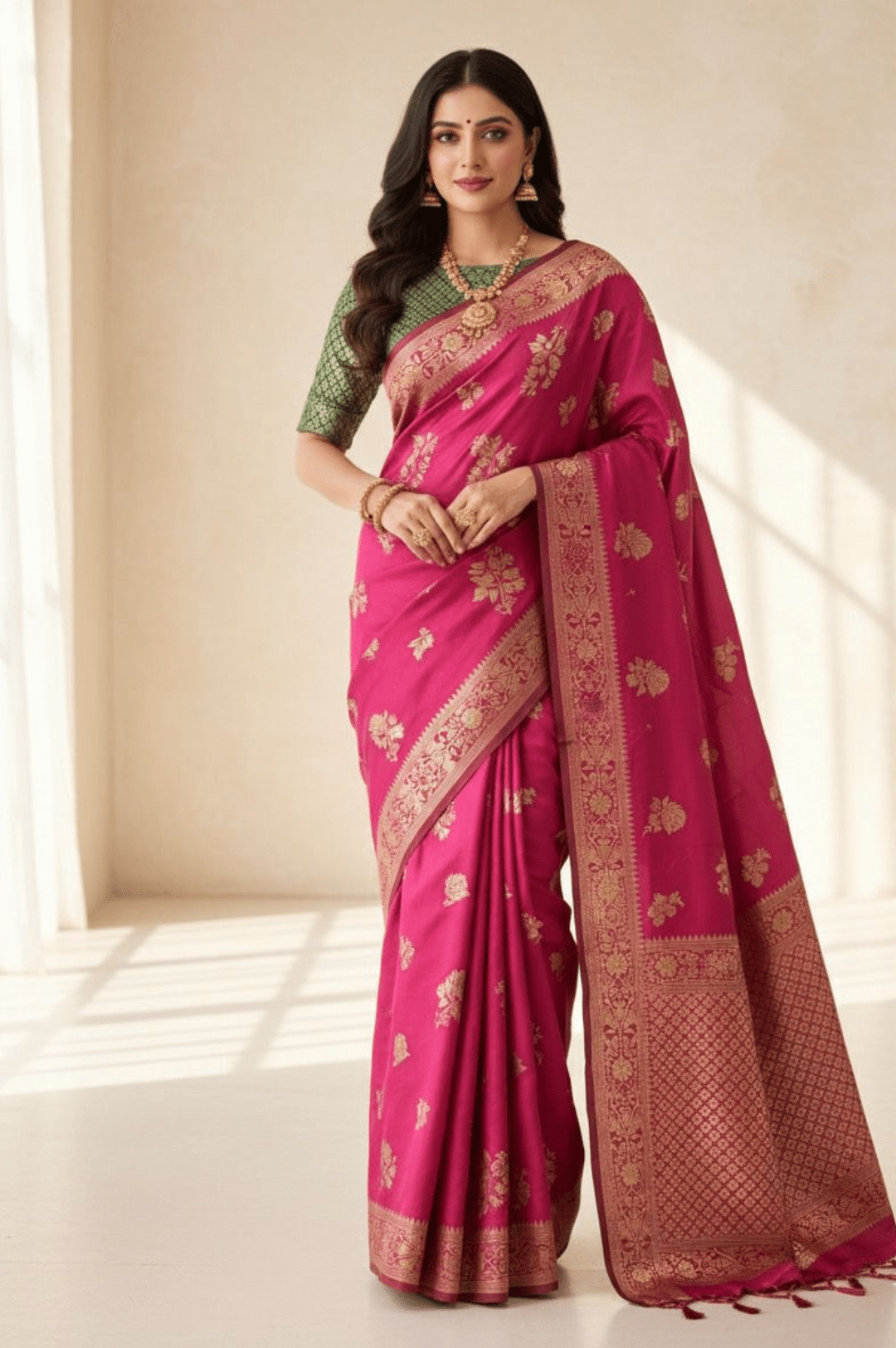 rani vaibhav soft silk jacquard saree - yooneck