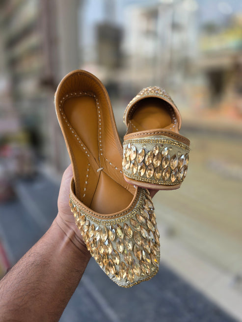 Zoya Crystal Royale Gold Jutti