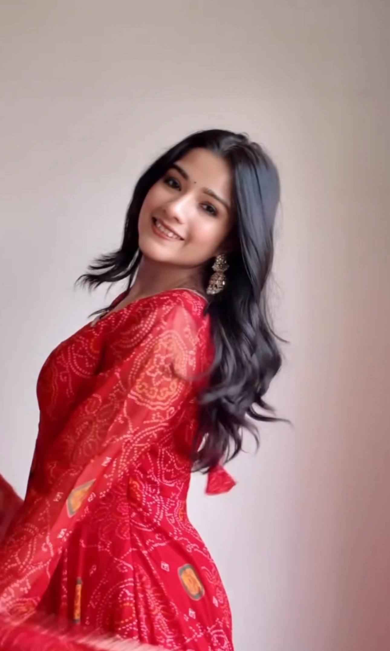 RoopRani Bandhej Georgette Anarkali Set - Yooneck