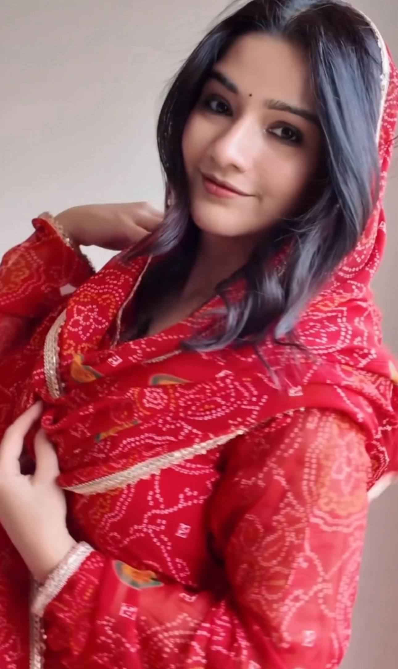 rooprani bandhej georgette anarkali set - yooneck